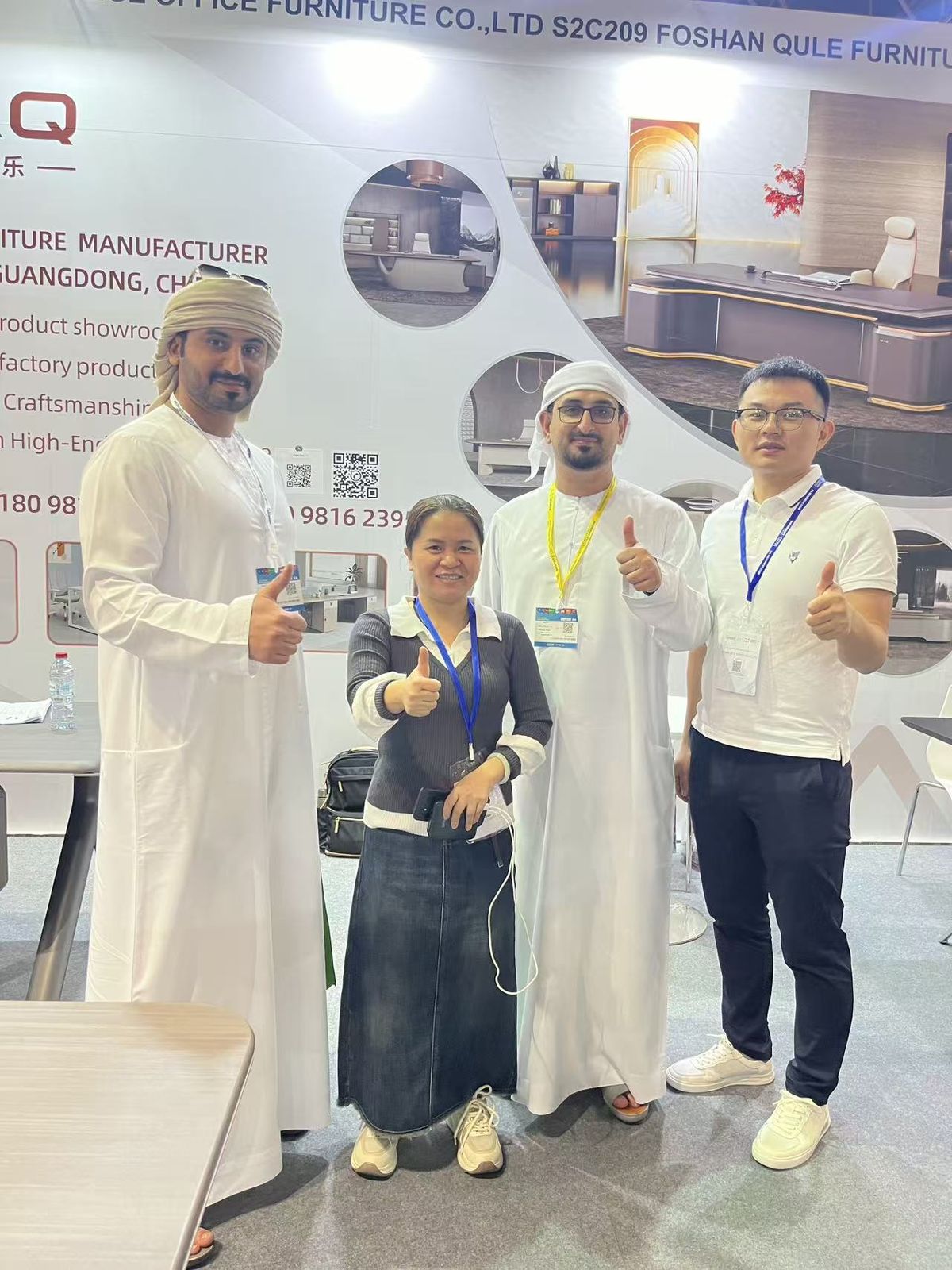 Welcoming Middle East buyers at our booth
