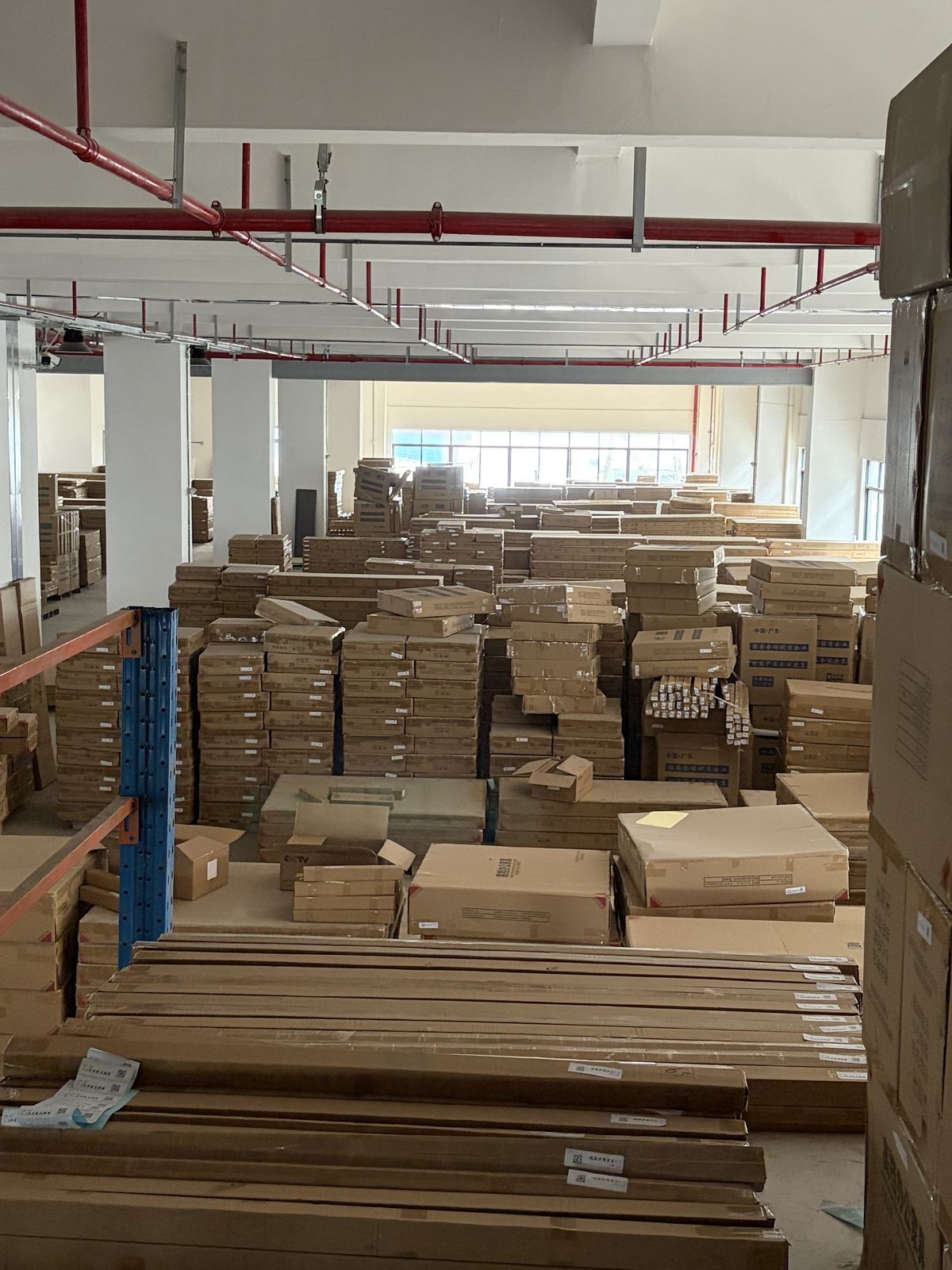 Warehouse with goods in stock