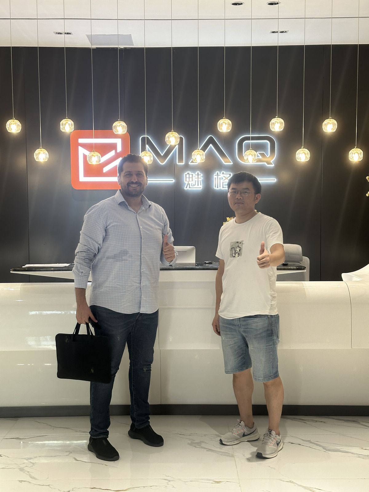 MEIGE brand wall at the showroom
